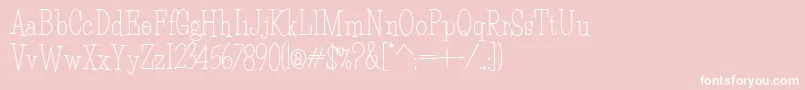 HFF Light Petals Font – White Fonts on Pink Background