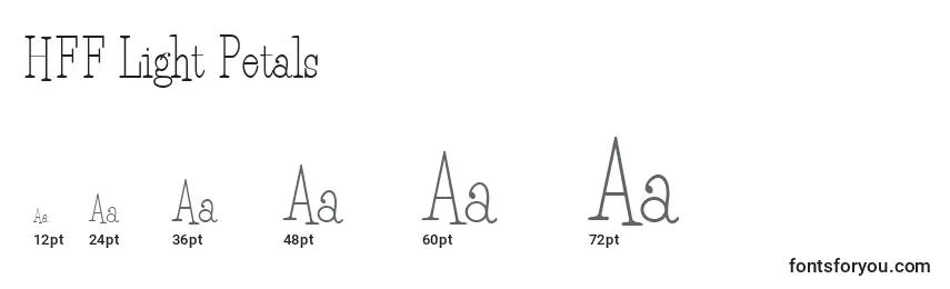 Tamanhos de fonte HFF Light Petals (129576)