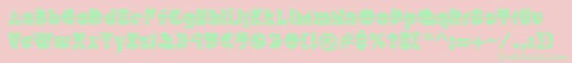 Police HFF Modern Strand – polices vertes sur fond rose