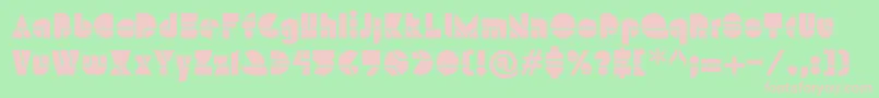 HFF Modern Strand Font – Pink Fonts on Green Background