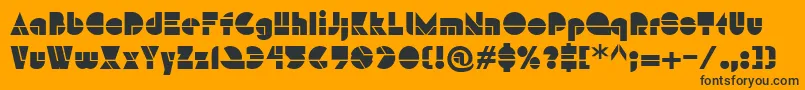 HFF Modern Strand Font – Black Fonts on Orange Background