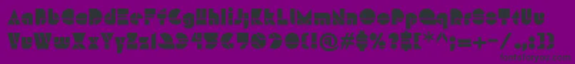 Fonte HFF Modern Strand – fontes pretas em um fundo violeta