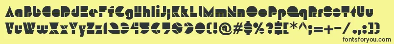 HFF Modern Strand Font – Black Fonts on Yellow Background