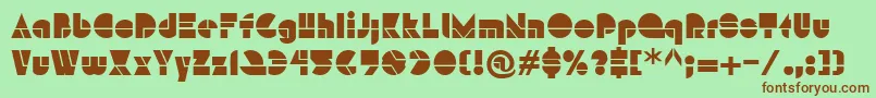 HFF Modern Strand Font – Brown Fonts on Green Background