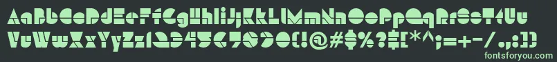 HFF Modern Strand Font – Green Fonts on Black Background