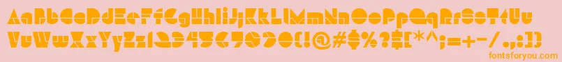 HFF Modern Strand Font – Orange Fonts on Pink Background