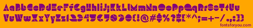 HFF Modern Strand Font – Purple Fonts on Orange Background