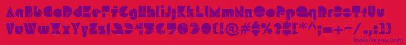 HFF Modern Strand Font – Purple Fonts on Red Background