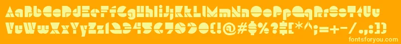 HFF Modern Strand Font – Yellow Fonts on Orange Background