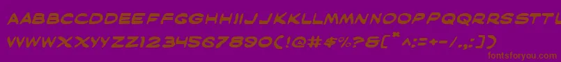 MaskedMarvelExpanded Font – Brown Fonts on Purple Background