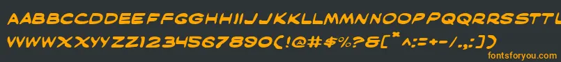 MaskedMarvelExpanded Font – Orange Fonts on Black Background