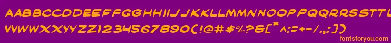 MaskedMarvelExpanded Font – Orange Fonts on Purple Background