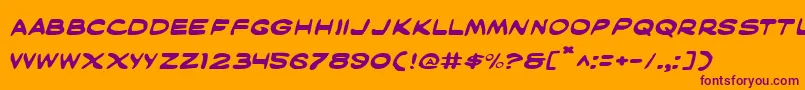 MaskedMarvelExpanded Font – Purple Fonts on Orange Background