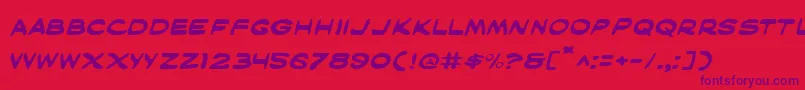 MaskedMarvelExpanded Font – Purple Fonts on Red Background