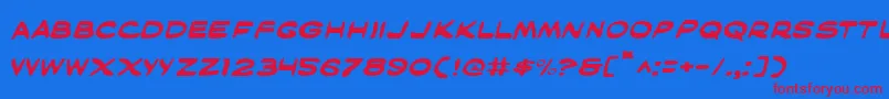 MaskedMarvelExpanded Font – Red Fonts on Blue Background