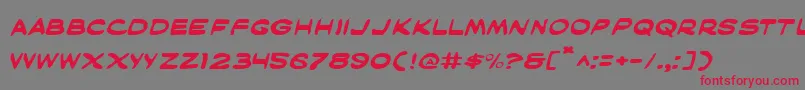 フォントMaskedMarvelExpanded – 赤い文字の灰色の背景