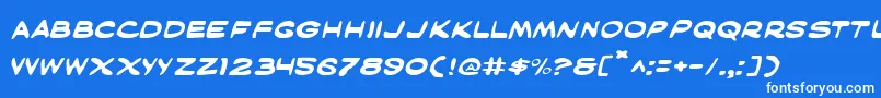 MaskedMarvelExpanded Font – White Fonts on Blue Background
