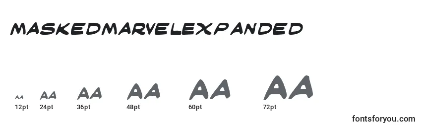 MaskedMarvelExpanded Font Sizes