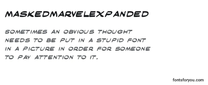 MaskedMarvelExpanded Font