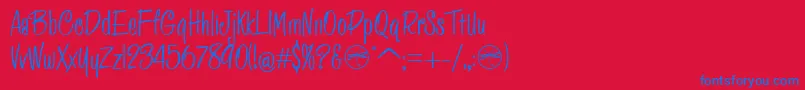 Police HFF Pessoas Lindas – polices bleues sur fond rouge