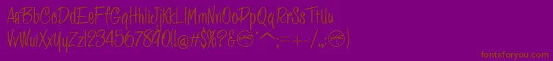 Lisätietoja HFF Pessoas Lindas-fontista HFF Pessoas Lindas-fontti – ruskeat fontit violetilla taustalla