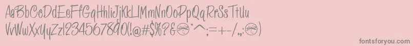 HFF Pessoas Lindas-Schriftart – Graue Schriften auf rosa Hintergrund