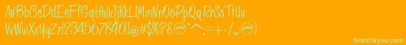 More about HFF Pessoas Lindas Font HFF Pessoas Lindas Font – Green Fonts on Orange Background