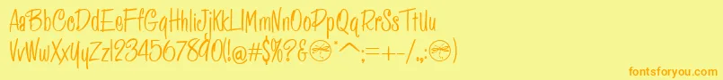 More about HFF Pessoas Lindas Font HFF Pessoas Lindas Font – Orange Fonts on Yellow Background