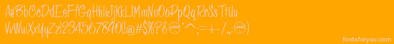 HFF Pessoas Lindas Font – Pink Fonts on Orange Background