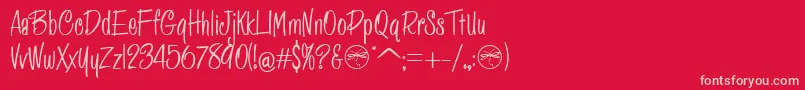 HFF Pessoas Lindas Font – Pink Fonts on Red Background