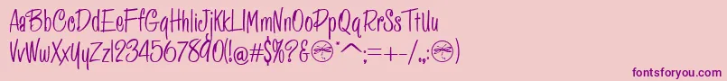 HFF Pessoas Lindas Font – Purple Fonts on Pink Background