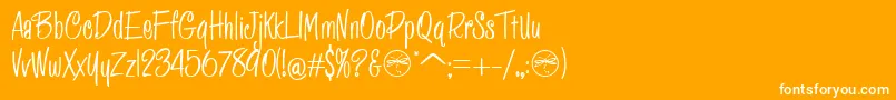 HFF Pessoas Lindas Font – White Fonts on Orange Background