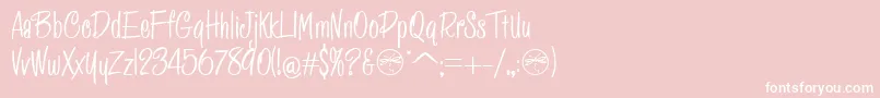 HFF Pessoas Lindas Font – White Fonts on Pink Background