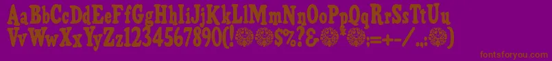 Police HFF Pure Vain – polices brunes sur fond violet