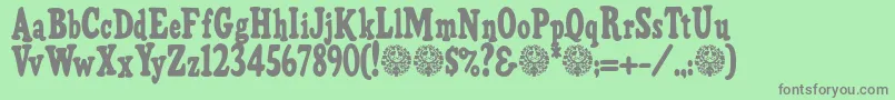 Czcionka HFF Pure Vain – szare czcionki na zielonym tle