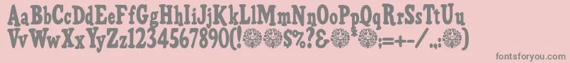 HFF Pure Vain Font – Gray Fonts on Pink Background