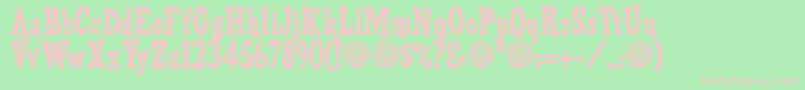 HFF Pure Vain Font – Pink Fonts on Green Background