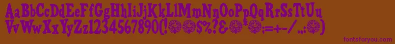 HFF Pure Vain Font – Purple Fonts on Brown Background