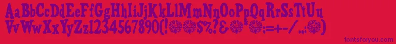 Police HFF Pure Vain – polices violettes sur fond rouge