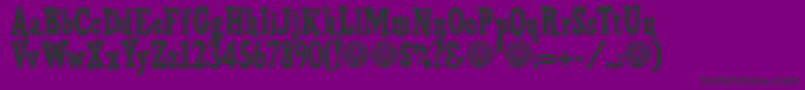 フォントHFF Pure Vain – 紫の背景に黒い文字