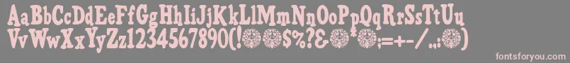 HFF Pure Vain Font – Pink Fonts on Gray Background