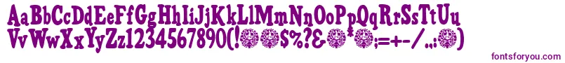 HFF Pure Vain Font – Purple Fonts on White Background
