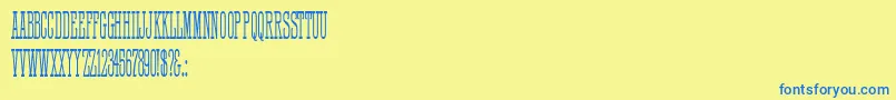 HFF Quick Draw Font – Blue Fonts on Yellow Background