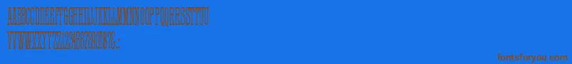 HFF Quick Draw Font – Brown Fonts on Blue Background