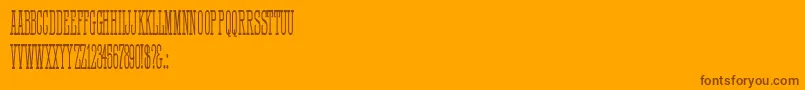 HFF Quick Draw Font – Brown Fonts on Orange Background