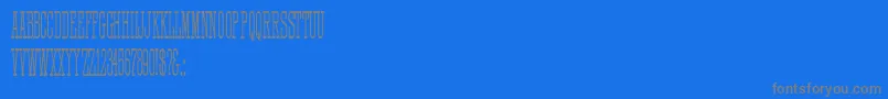 HFF Quick Draw Font – Gray Fonts on Blue Background