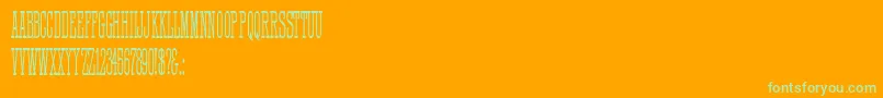 HFF Quick Draw Font – Green Fonts on Orange Background