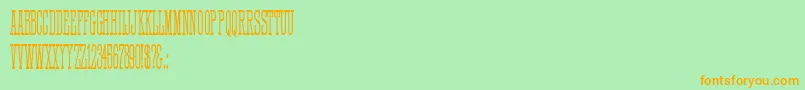 HFF Quick Draw Font – Orange Fonts on Green Background