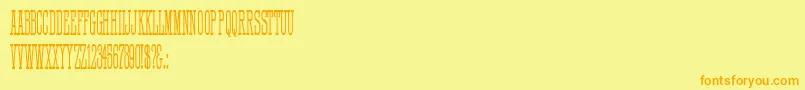 HFF Quick Draw Font – Orange Fonts on Yellow Background