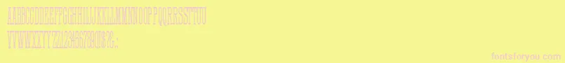 HFF Quick Draw Font – Pink Fonts on Yellow Background